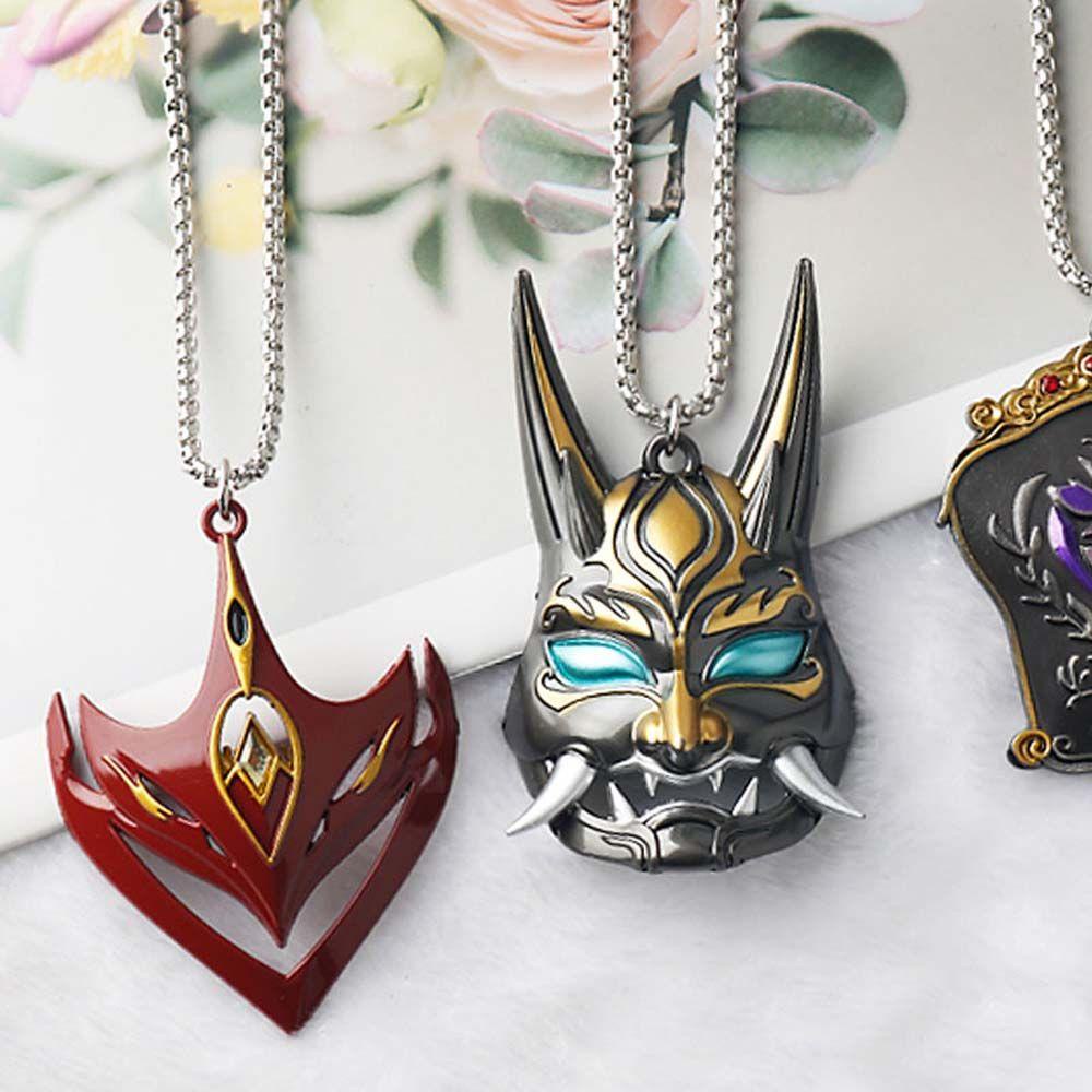 Qqmall Vòng Cổ Choker Kim Loại Mặt Hình Anime Trái Tim GenshinImpact Game Genshin Cá Tính Sáng Tạo Cho Nam