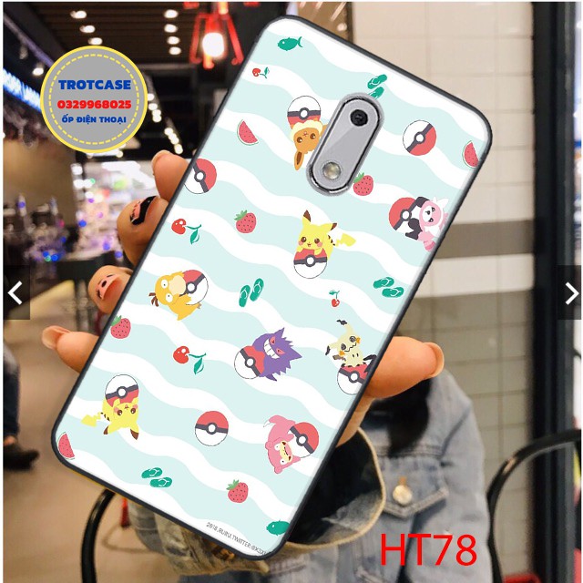 [ HÀNG SẴN ]  Ốp lưng Nokia 3 / Nokia x6 / Nokia 6.1 Plus - in hình nhiều hoa cúc và pikachu đẹp