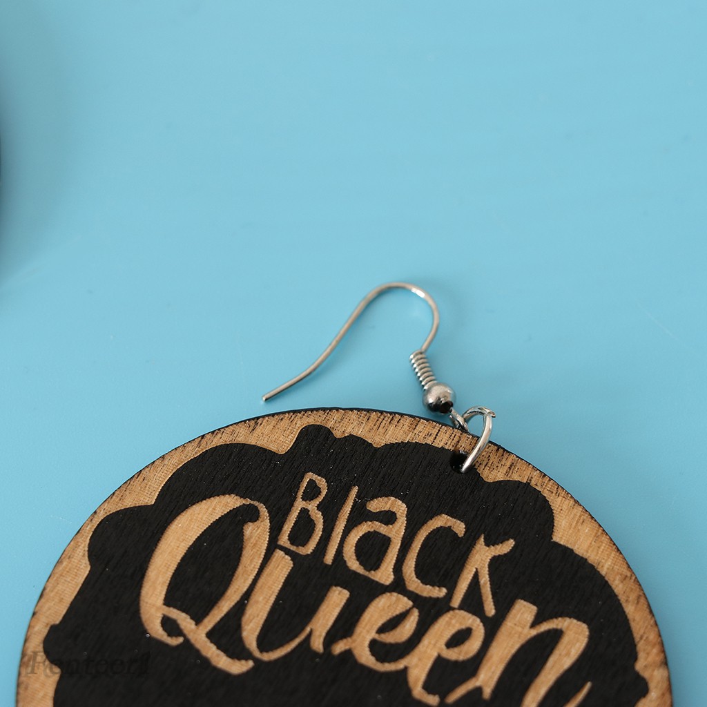 Bông Tai Kiểu Móc Hình Tròn Bằng Gỗ 1 Cái