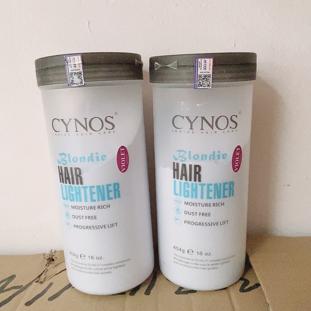 ComBo bột tẩy tóc CYNOS 454g và gội Khử Vàng CYNOS Blondie+ 280ml