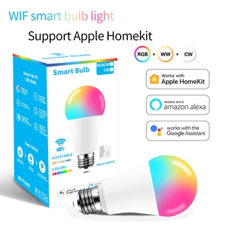 Bóng Đèn LED Thông Minh E27/E26/B22 RGB+CW 9W Tiết Kiệm Năng Lượng Kèm Alexa Google Homekit