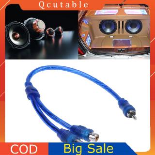 Dây cáp chuyển đổi âm thanh từ 2 RCA sang 1 RCA tiện dụng cho xe hơi