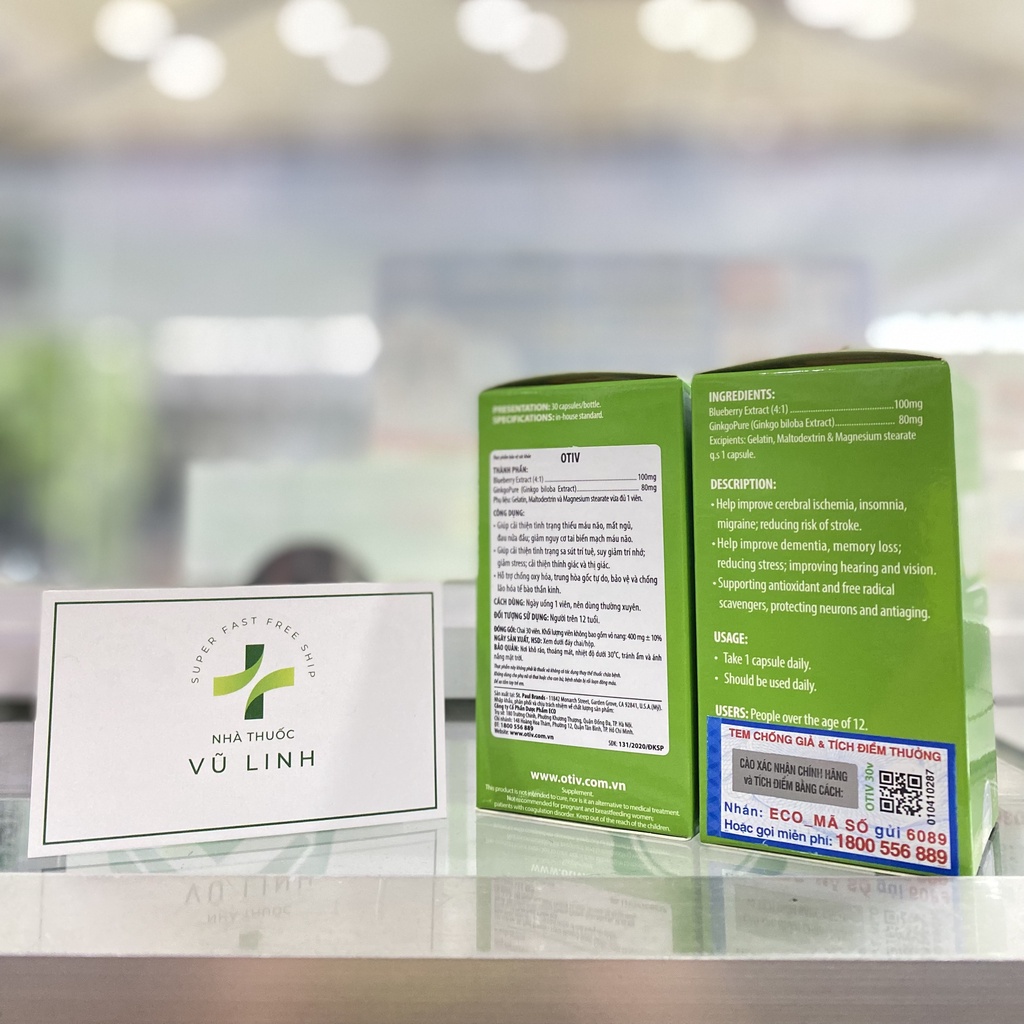 Viên uống OTIV bổ não (30 viên)