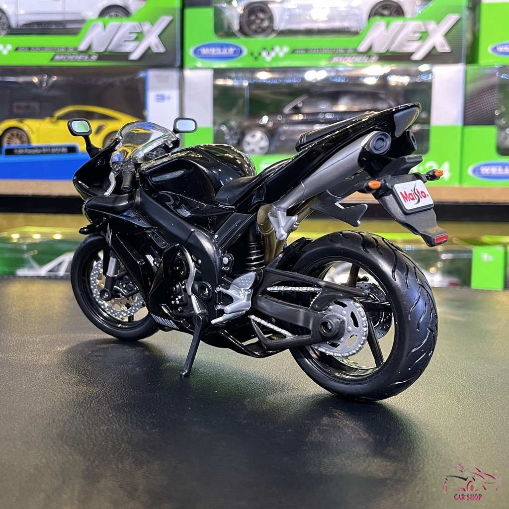 Mô hình xe mô tô Yamaha YZF-R1 tỉ lệ 1/12 hãng Maisto màu đen