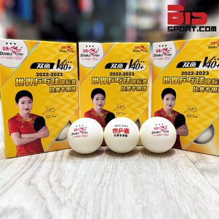 Quả Bóng Bàn 3 Sao Thi Đấu Thế Giới - Double Fish Sừng Trâu , Song Ngư Chính Hãng - 1 Hộp 6 Quả