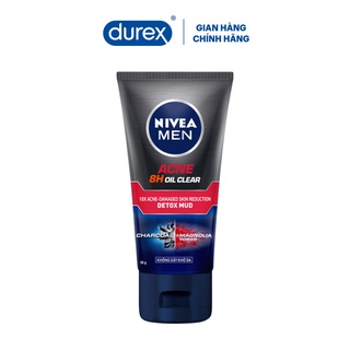Quà tặng độc quyền Durex - Sữa rửa mặt bùn khoáng Nivea Men kiểm soát nhờn & ngừa mụn 50g