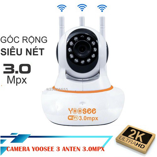 CAMERA YOOSE 3 ANTEN 3.0 THẾ HỆ MỚI  𝑩𝑨𝑵 Đ𝑬̂𝑴 𝑪𝑶́ 𝑴𝑨̀𝑼  Xoay 360 - Full HD 1080P