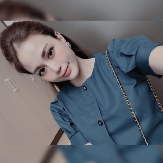 Đầm bầu dáng xuông KC170 chất lụa hàn châu