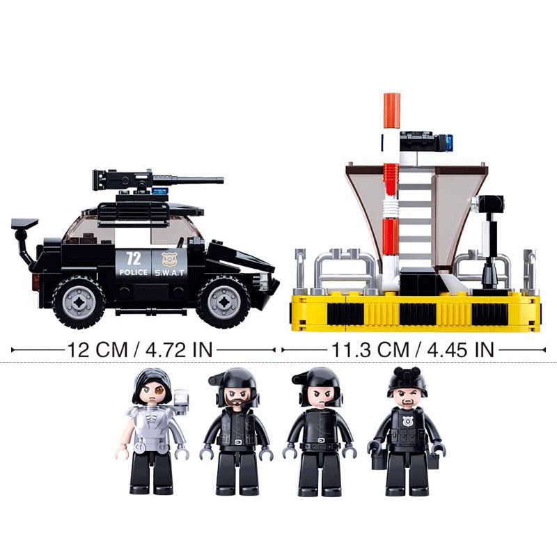 Lego City Swat - Đồ Chơi Lego Minecraft Lắp Ghép Cảnh Sát Trấn Áp Tội Phạm Xe Tăng