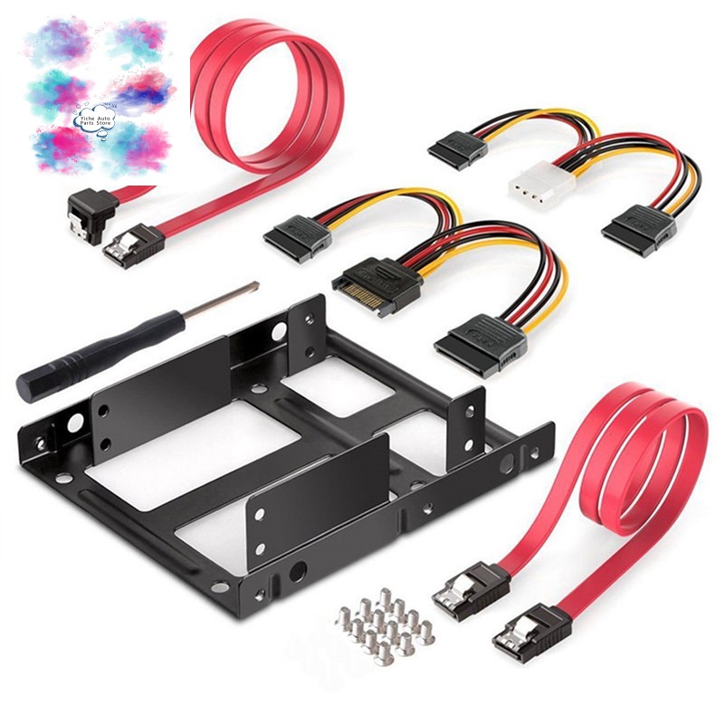 Bộ 2 Khay Kim Loại Gắn Ổ Cứng Ngoài Hdd Ssd 2.5-3.5 Inch Kèm Phụ Kiện