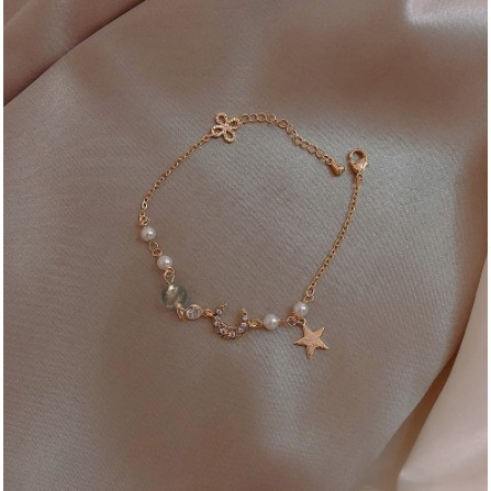  Lắc tay mẫu mặt trăng và ngôi sao thời trang Hàn Quốc thanh lịch cho nữ | BigBuy360 - bigbuy360.vn