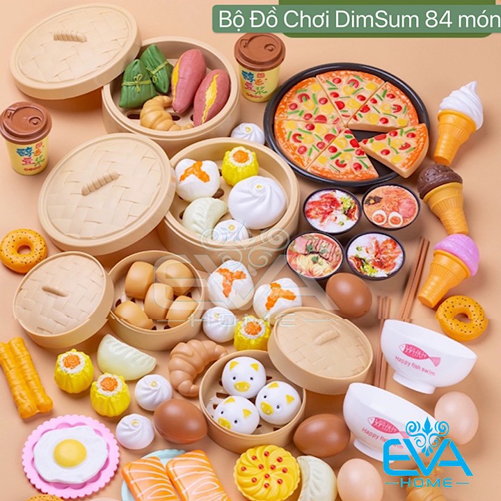 Bộ Đồ Chơi Nấu Ăn Dimsum 84 Chi Tiết Cho Bé / Set Đồ Chơi Dimsum