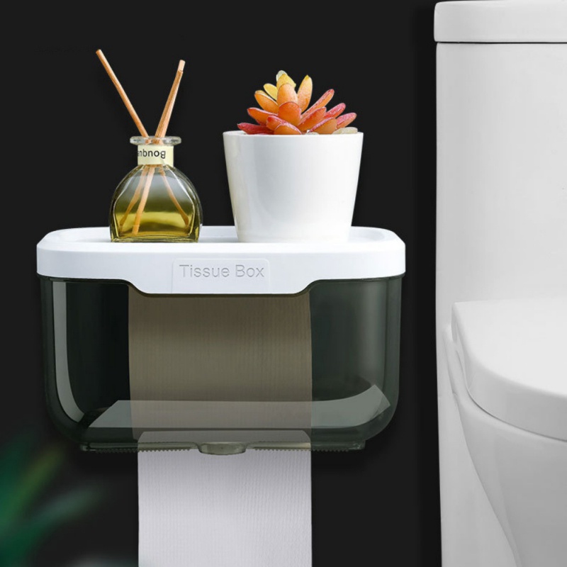 Hộp Đựng Khăn Giấy Treo Tường Trong Suốt Chống Thấm Nước Tiện Dụng