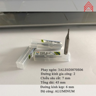 Dao Phay Ngón 3ALE020070S06( Ø2x7x45L)/ 🔥Siêu Sale Xả Kho 🔥 Đại Hạ Giá/ Dụng Cụ Cơ Khí SPIT