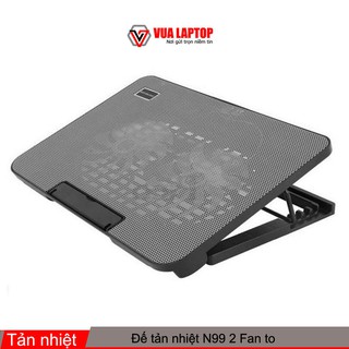 Đế quạt tản nhiệt cho laptop, 2 quạt, tạo nghiêng 45 độ