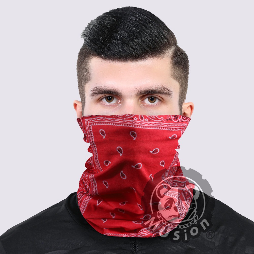 Red PaisleyKhăn Đa Năng Đi Phượt Chống UV Chống Bụi Khăn Bịt Mặt Đi Xe Máy Chống Nắng Thấm Mồ Hôi