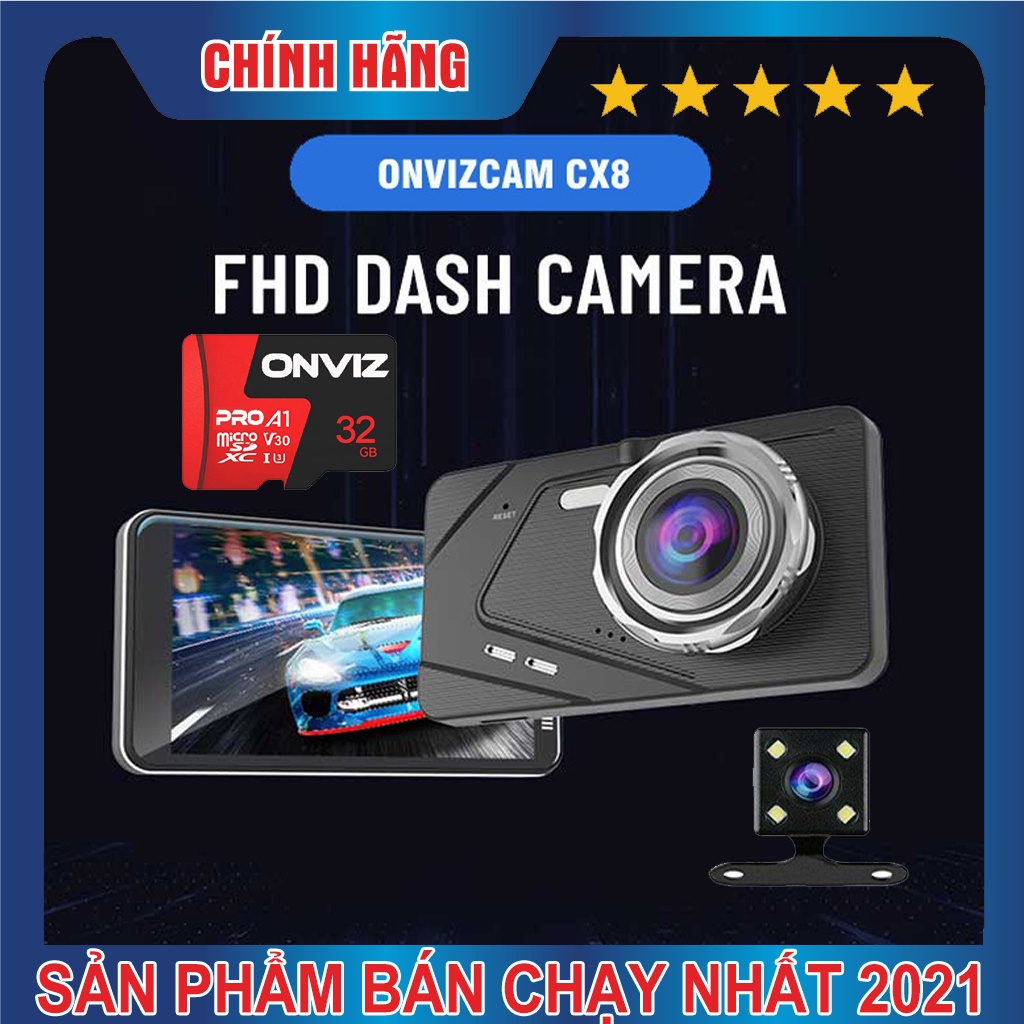 [CHÍNH HÃNG]Camera hành trình trước + sau ô tô ONTEKCO S18 Full HD 1080 siêu nét màn hình 4 inhp