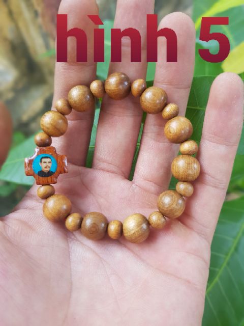 Chuỗi hạt mân côi 10 li gỗ thơm