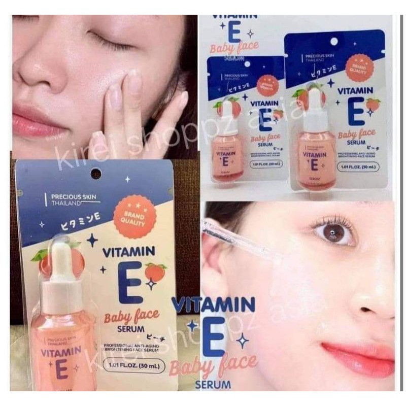 🍑 SERUM VITAMIN E CỰC MỊN, DA TRẮNG HỒNG, SIÊU CĂNG BÓNG, TRỊ MỤN, RỖ...