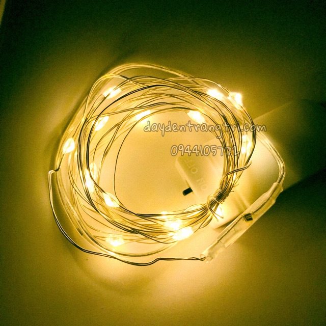 Đèn fairy light 2m ánh sáng vàng ấm