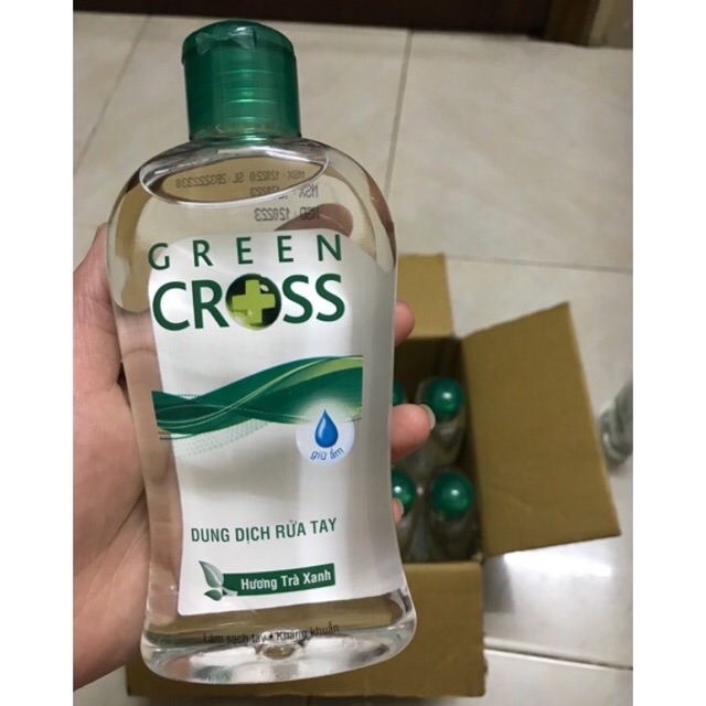 Nước rửa tay khô GREEN CROSS trà xanh 250ml
