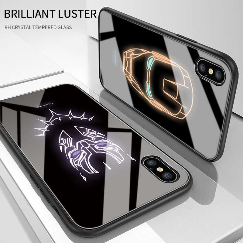 Ốp Điện Thoại Kính Cường Lực Dạ Quang In Hình Marvel Ironman Cho Xiaomi Redmi Note 11/Note 11S Note 11 Pro 5G