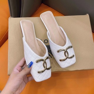 Dép nữ- sục thêu mũi vuông nơ chữ X ( sục X) MS0