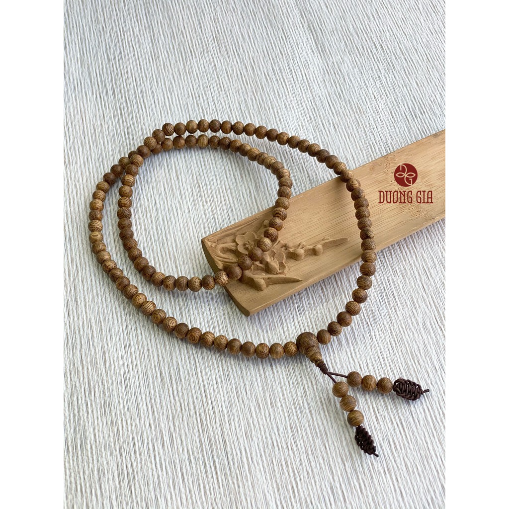Vòng trầm hương 108 hạt 6mm của Trầm Hương Dương Gia phong thủy hút lộc kỵ tà - Hàng Tốc L1 Quảng Nam
