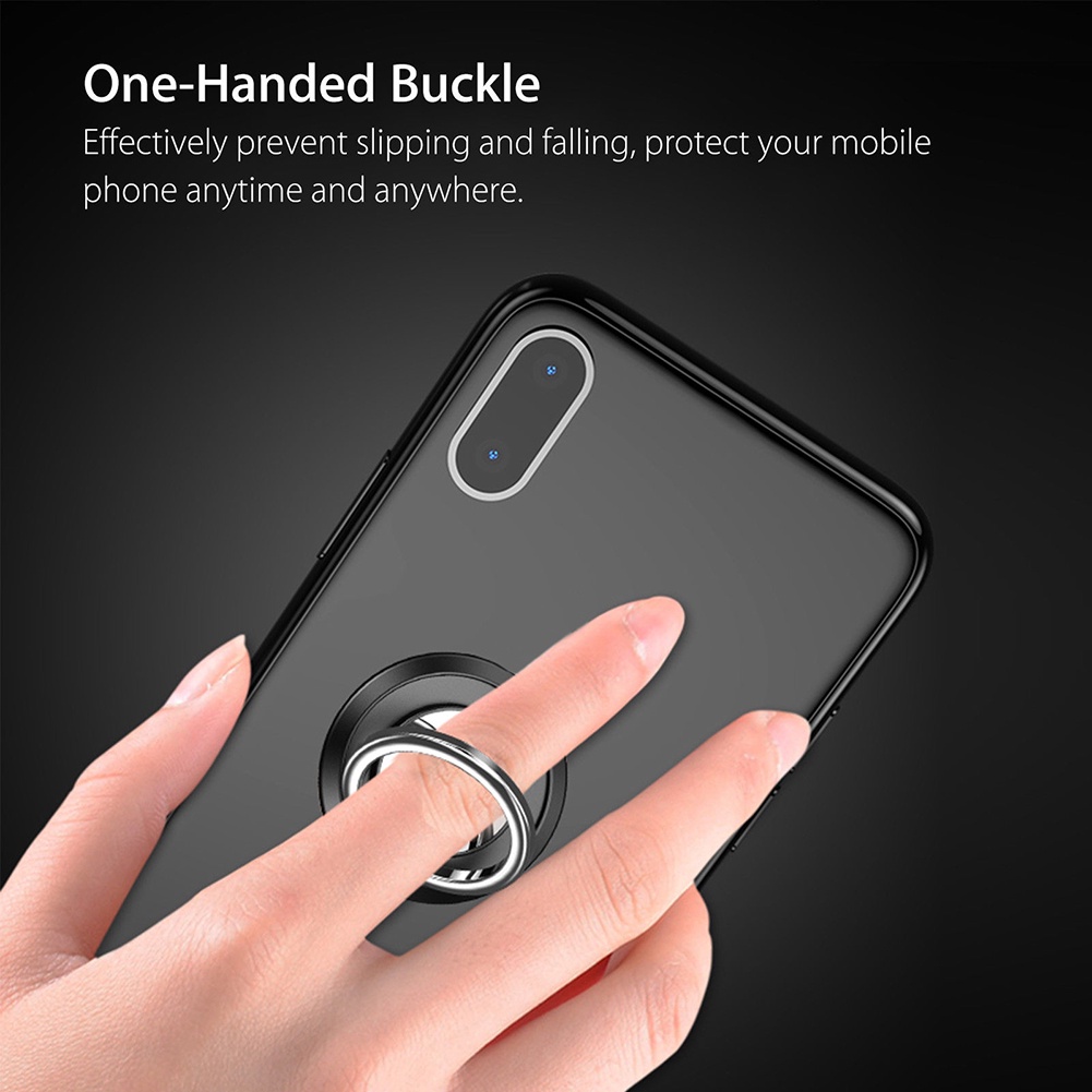 Giá đỡ dạng nhẫn móc ngón tay từ tính xoay 360 độ dán điện thoại thông minh