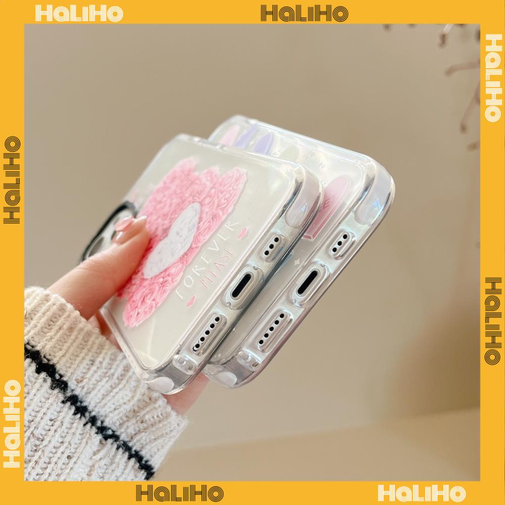 iPhone Case Silicone Soft Case Clear Case Thickened Shockproof Protection Camera Love Bear Cute Compatible For iPhone 11 iPhone 13 Pro Max iPhone 12 Pro Max iPhone 7 Plus iPhone xr