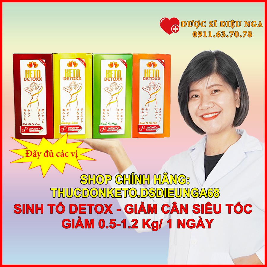 Hàng hot -  Keto Detox - Giảm cân Keto CẤP TỐC bằng sinh tố [Chính hãng] (Sinh tố Keto Detoxx)