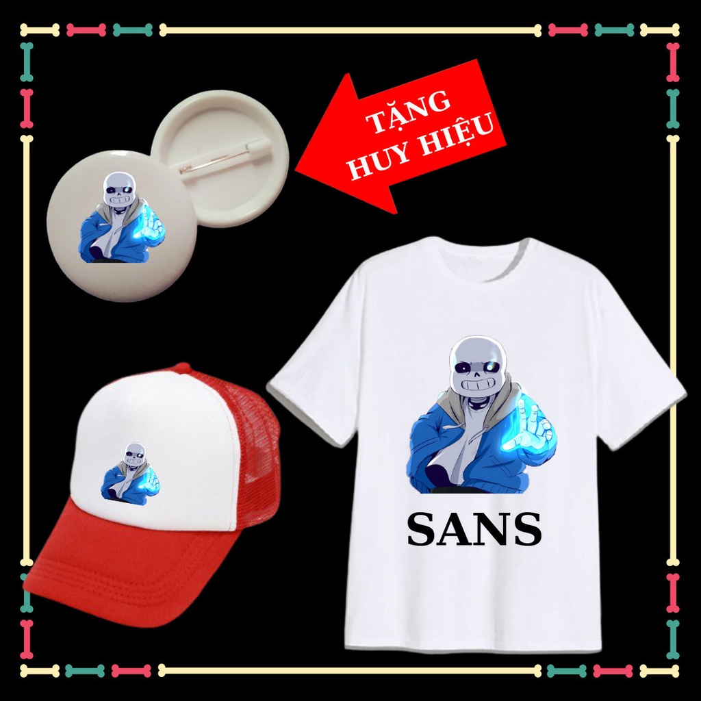ÁO MŨ NÓN BÉ SANS UNDERTABLE BÉ TRAI ÁO BIỆT ĐỘI GANGSTER TRẺ EM TẶNG HUY HIỆU SANS SIÊU NGẦU CHO BÉ
