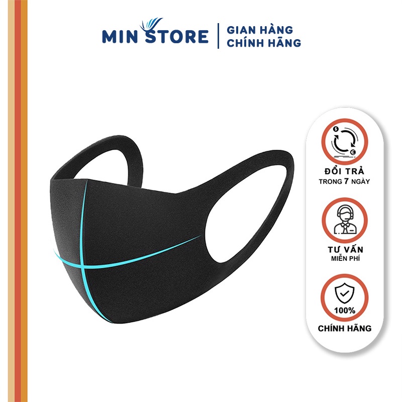 Khẩu Trang Vải Kháng Khuẩn Cao Cấp 2 Lớp, Khẩu Trang Vải Đen Trắng Thời Trang, Tái Sử Dụng Nhiều Lần - 17 CENTII