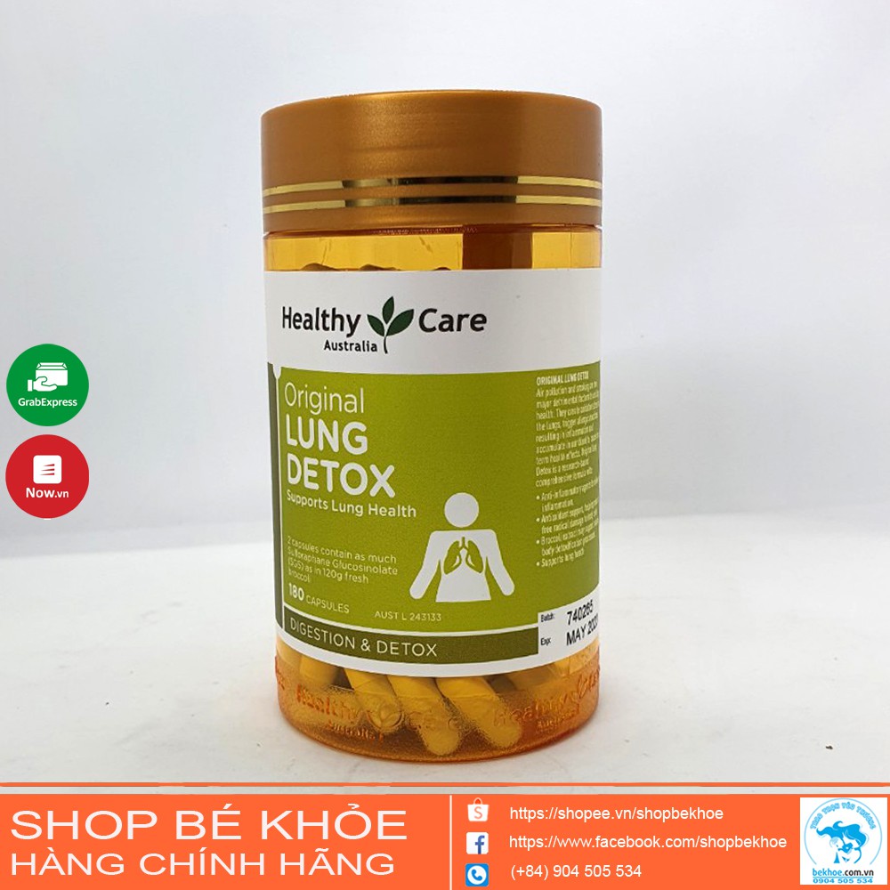 Lung Detox - Viên uống thải độc phổi Lung Detox Healthy Care Úc