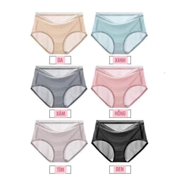 Quần lót nữ, Combo 6 Quần Lót Cotton Kháng Khuẩn Cho Nữ không đường may QL03