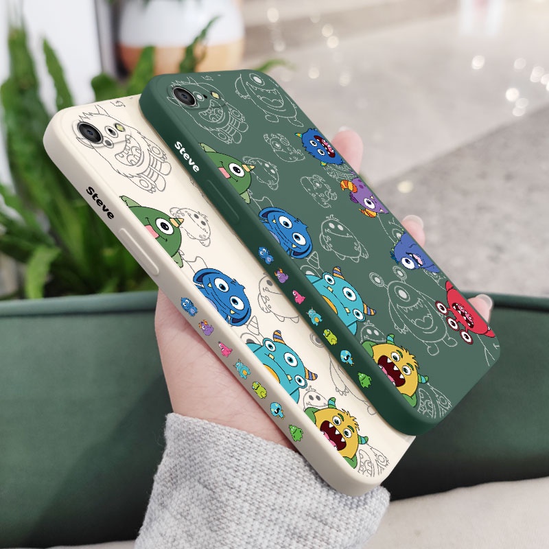 Ốp Điện Thoại Silicon Dẻo Họa Tiết Hoạt Hình Quái Vật Dễ Thương Cho IPhone 8 7 Plus SE 2020 6 6S Plus