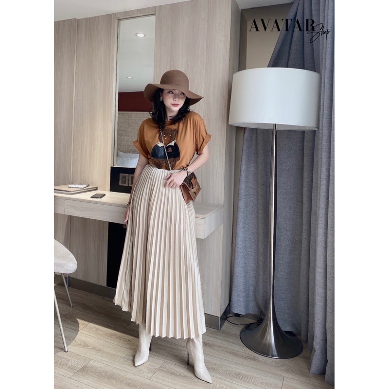 chân váy xếp ly
