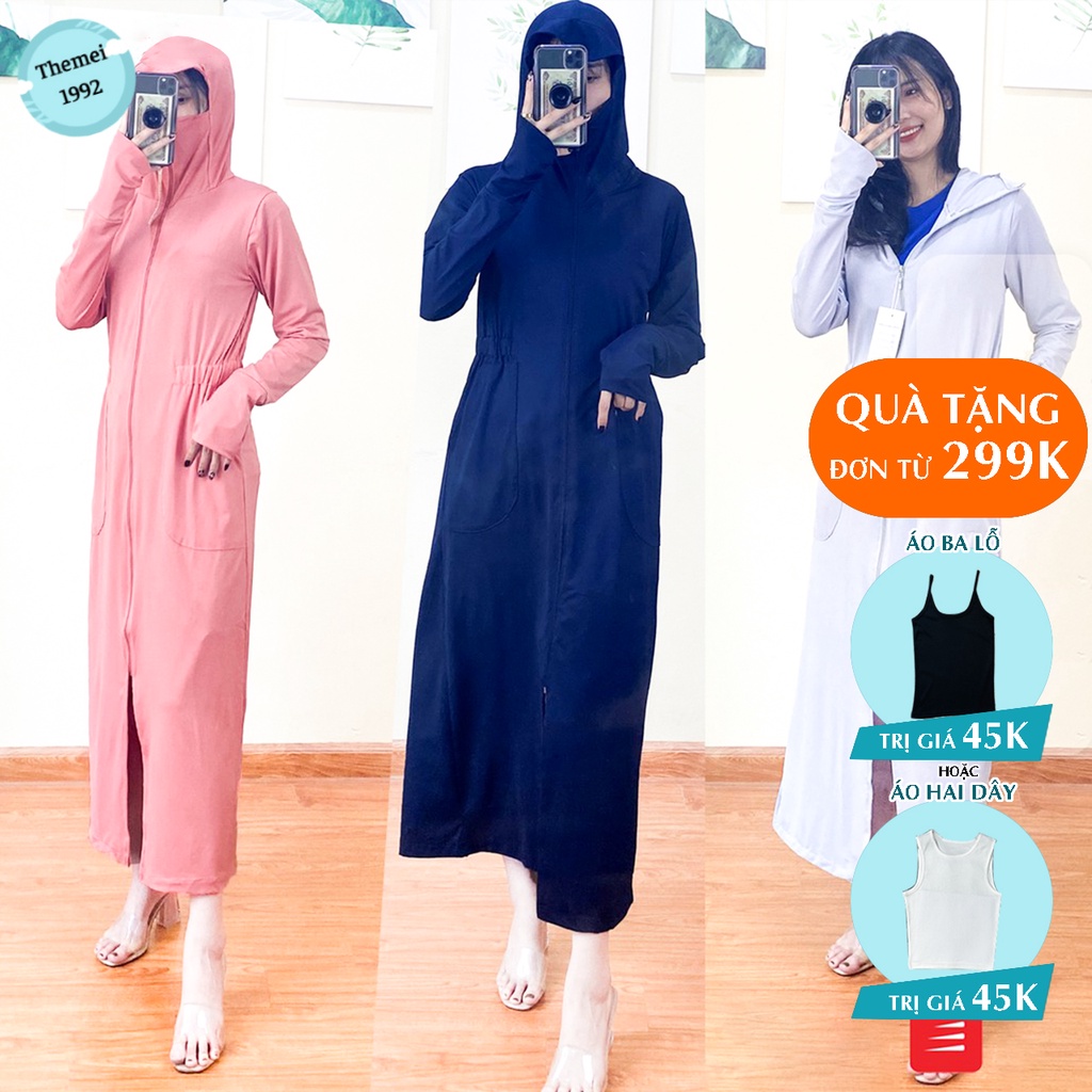 Áo chống nắng nữ THE MEI 1992 cao cấp - Áo chống nắng dài tay chất cao cấp mát mịn dáng dài chít eo thời trang