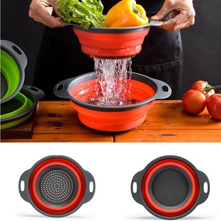 SET 2 RỔ SILICONE GẤP GỌN