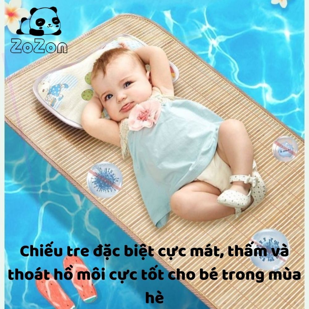 Chiếu điều hòa trẻ em Thái Lan chiếu trúc trải nôi cũi thoáng khí mát rượi thấm mồ hôi cho bé sơ sinh 1 đến 3 tuổi