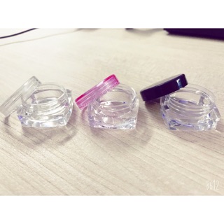 COMBO 5 HŨ LỌ TRONG ĐÁY VUÔNG 3G (hủ chiết kem, mỹ phẩm)