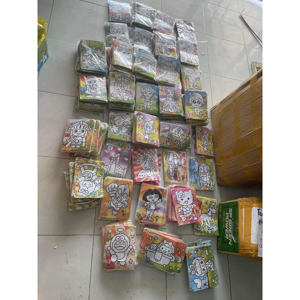 Combo 10 tranh cát nền màu A4/A5