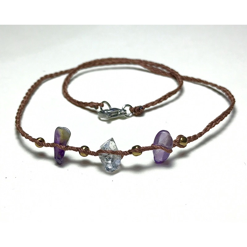 vòng cổ Herkimer,(đọc nội dung) ,đá thanh tẩy,đá thiên nhiên, handmade,chocker