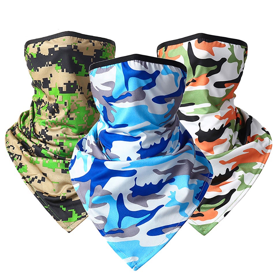 Khăn Quàng Cổ Thể Thao Hình Tam Giác Bằng Lụa Lạnh Chống Nắng Mùa Hè