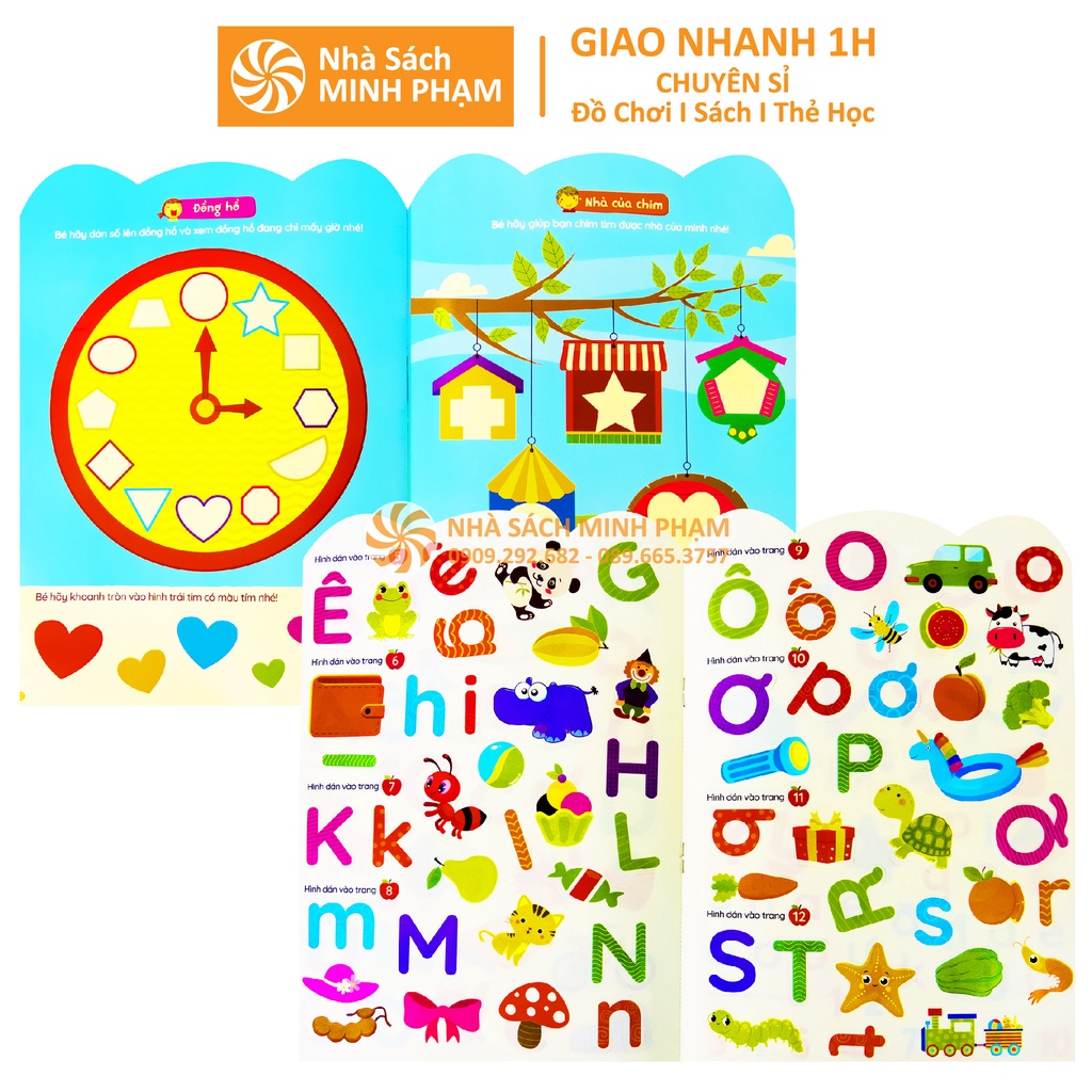 Sách - Bộ 6c Bóc Dán Thông Minh 365 (Dành Cho Trẻ Từ 2-6 Tuổi) - Giúp Bé Phát Triển IQ, EQ, CQ