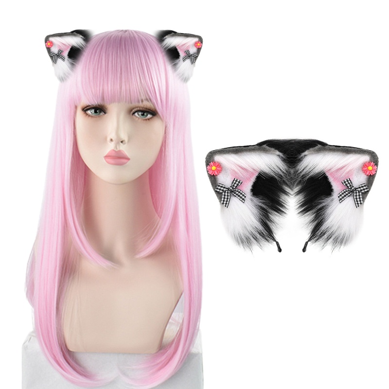 Cài Tóc Hình Tai Cáo Hoạt Hình Bằng Lông Nhung Phát Sóng Trực Tiếp Hóa Trang Giáng Sinh Dành Cho