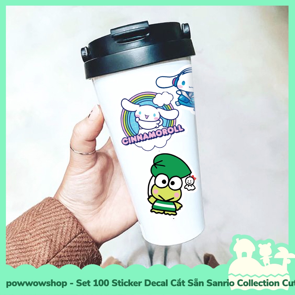 [Sẵn VN - Hỏa Tốc] Set 100 Sticker Mini Decal Dán Trang Trí Vật Dụng Mẫu Sanrio Family Collection Cute Days