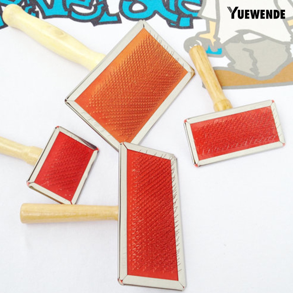 Lược Chải Lông Thú Cưng Cán Gỗ