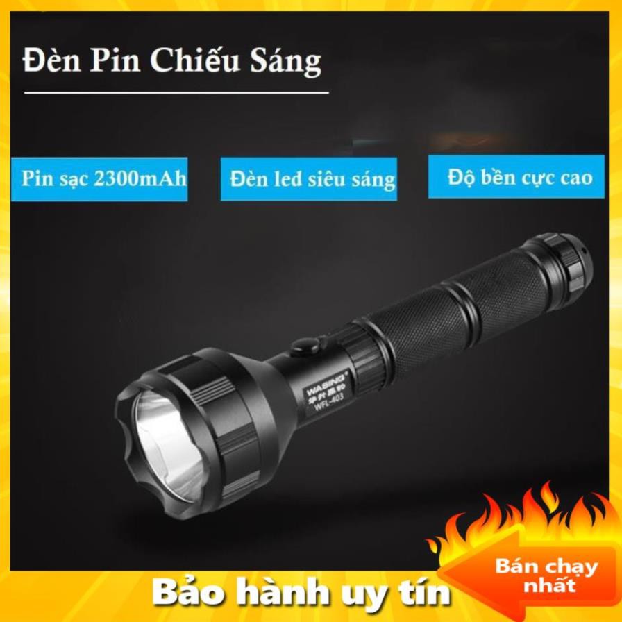 Đèn pin siêu sáng chống nước Mayor Wolf  LY S015 pin cực trâu Tặng kèm bộ phụ kiện sạc và hộp đựng