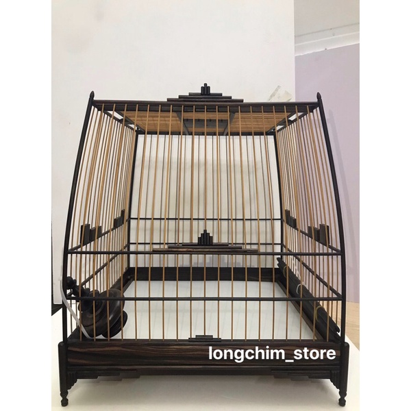 Lồng Thái Vuông Đấu Gỗ Mun S full phụ kiện 31;37;41